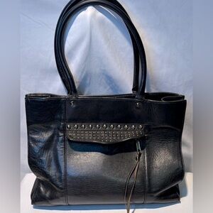 Rebecca Minkoff Black Studded Leather Tote Bag